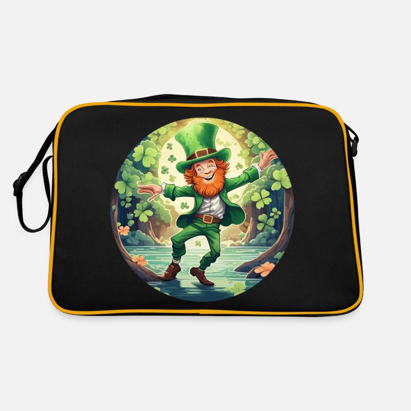 St. Patrick's Day Kleeblatt Tanzen Retro Tasche