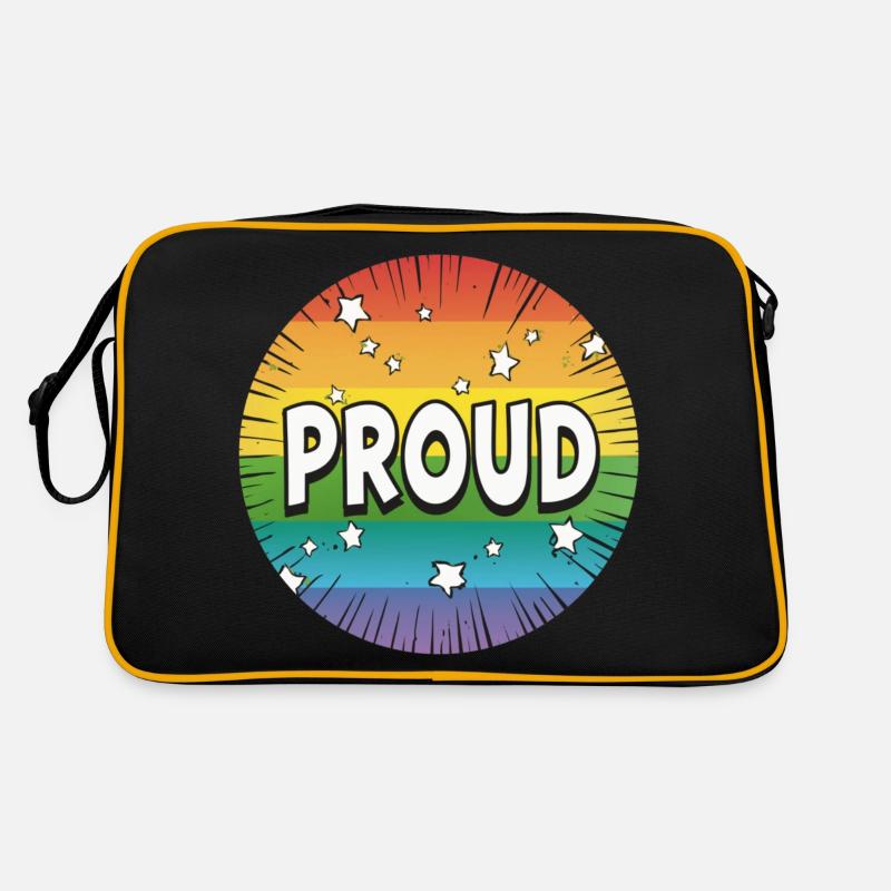 Fierté LGBTQ - Sac Retro - noir/or