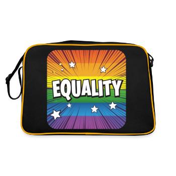 LGBTQ Equality - Retro Tasche - Schwarz/Gold - Hinten