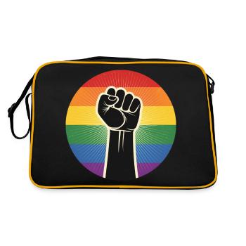 LGBTQ Rights Fist - Retro Bag - black/gold - Back