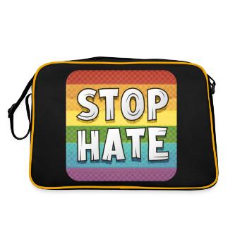 LGBTQ Stop Hate - Retro Bag - black/gold - Back