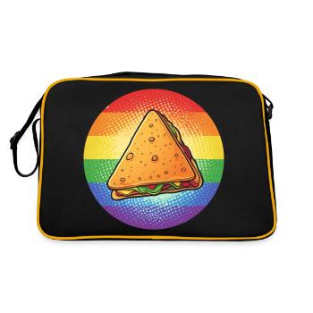 LGBTQ Nacho - Retro Tasche - Schwarz/Gold - Hinten