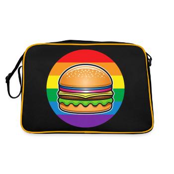 LGBTQ hamburgers - Retro Bag - black/gold - Back