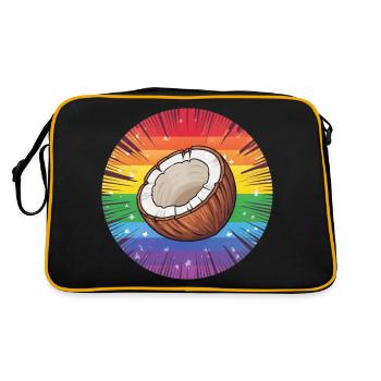 LGBTQ Coconut - Retro Tasche - Schwarz/Gold - Hinten