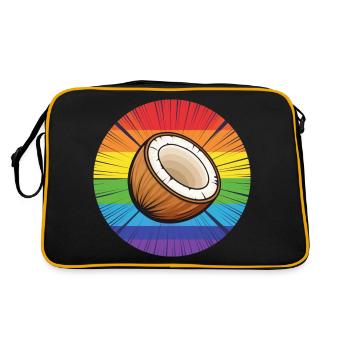 LGBTQ Coconut - Retro Tasche - Schwarz/Gold - Hinten