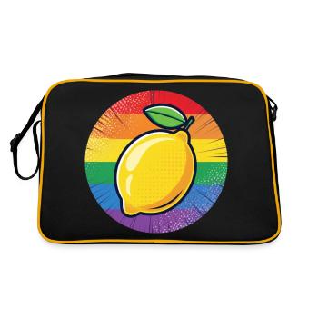 LGBTQ Citron Lime - Sac Retro - noir/or - Dos