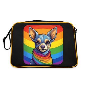 LGBTQ Chihuahua - Retro Bag - black/gold - Back