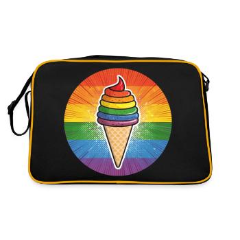 LGBTQ Ice Cream Eis - Retro Bag - black/gold - Back