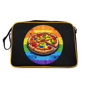 LGBTQ Pizza - Sac Retro - noir/or - Dos