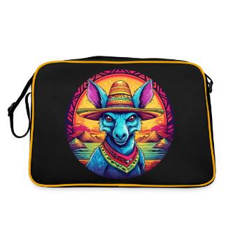 5 de Mayo Party Drinko de Mayo Chupacabra - Retro Tasche - Schwarz/Gold - Hinten