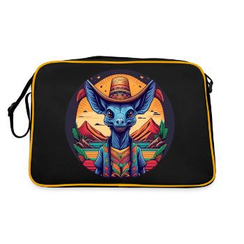 5 de Mayo Party Drinko de Mayo Chupacabra - Retro Tasche - Schwarz/Gold - Hinten