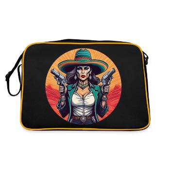 5 de Mayo Party Drinko de Mayo Bandita - Retro Tasche - Schwarz/Gold - Hinten