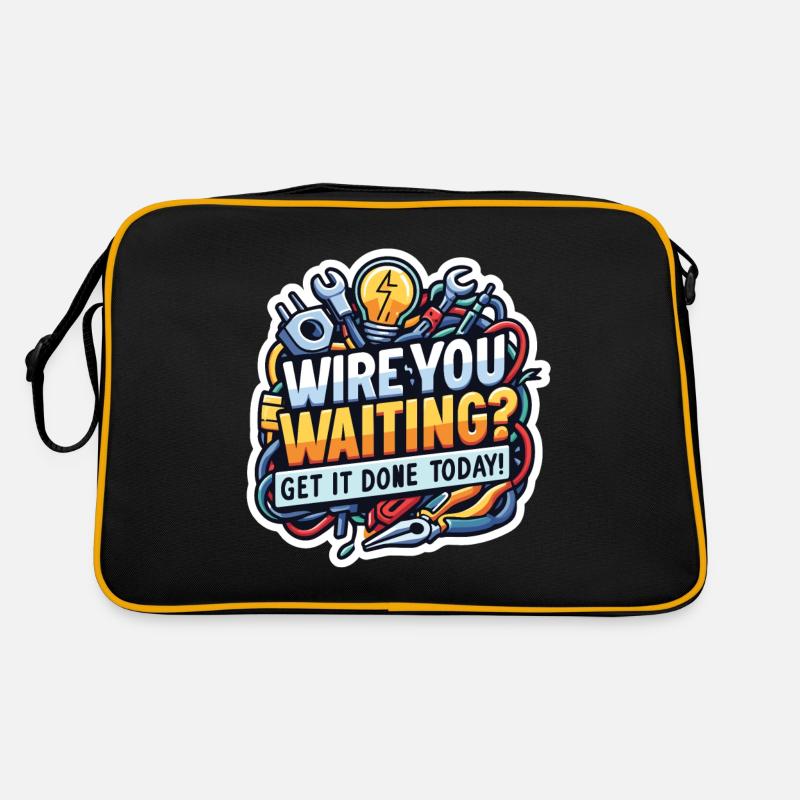 Verdrahten Sie das Warten - Erledigen Sie es noch Retro Tasche