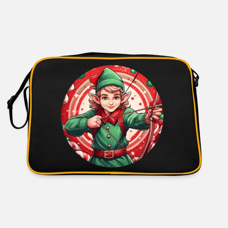 Weihnachtself Bogenschießen Retro Tasche