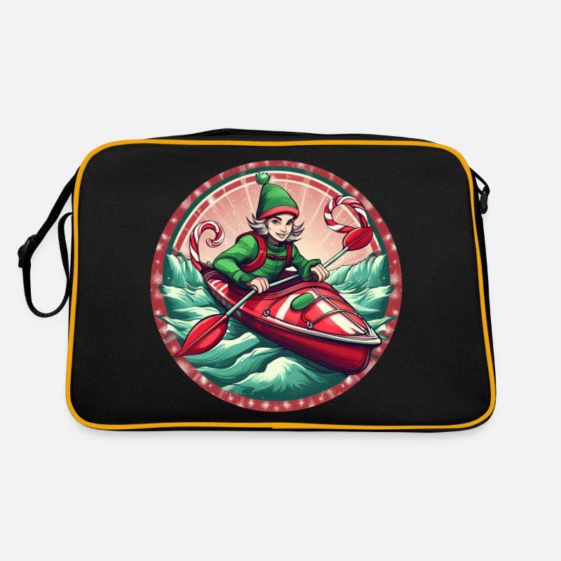 Kayak des elfes de Noël Sac Retro