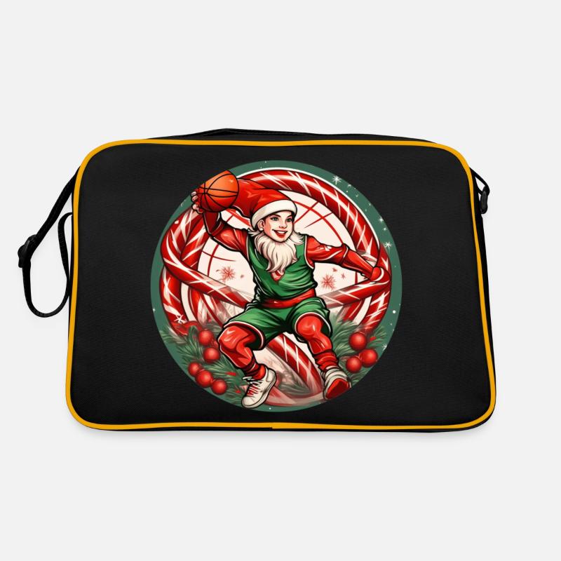 Basket-ball elfe de Noël Sac Retro