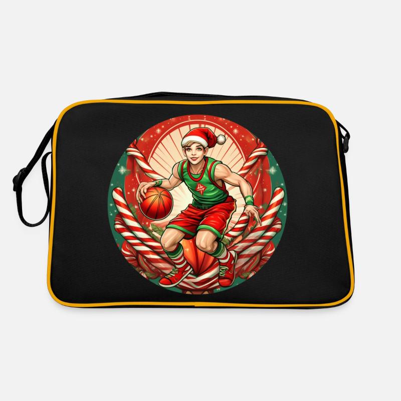 Basket-ball elfe de Noël Sac Retro