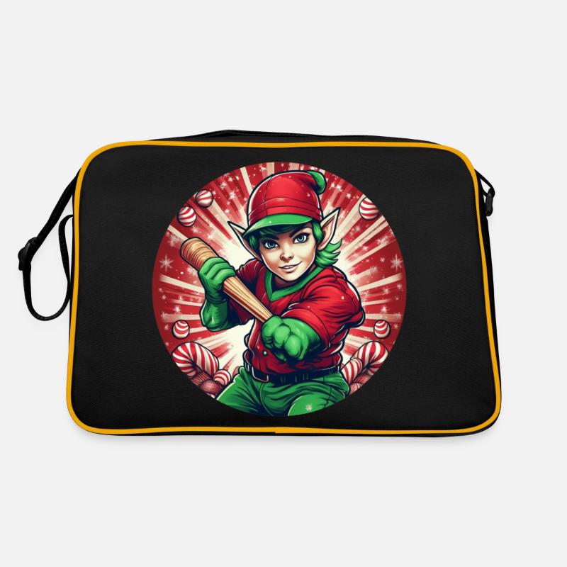 Baseball elfe de Noël Sac Retro