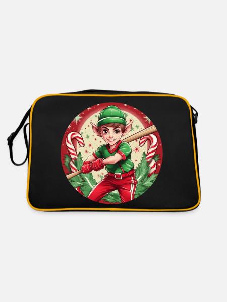 Christmas Elf baseball - Retro Bag - black/gold - Back