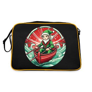 Aviron de lutin de Noël - Sac Retro - noir/or - Dos