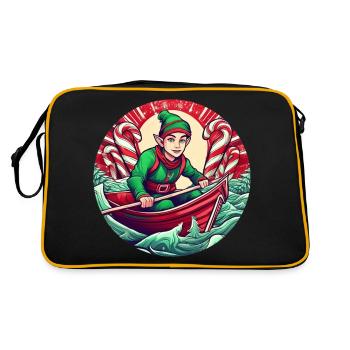 Aviron de lutin de Noël - Sac Retro - noir/or - Dos