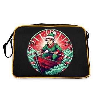 Aviron de lutin de Noël - Sac Retro - noir/or - Dos