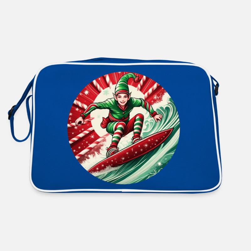 Surf elfe de Noël Sac Retro