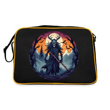Gruseliges Halloween-partykostüm Waldhexe - Retro Tasche - Schwarz/Gold - Hinten