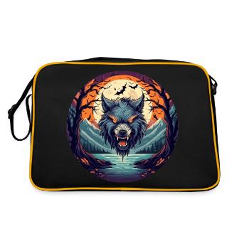 Gruseliges Halloween Party Kostüm Werwolf - Retro Bag - black/gold - Back