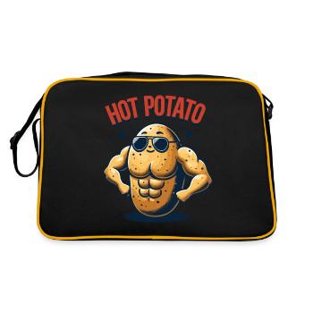 Heiße Kartoffel - Retro Tasche - Schwarz/Gold - Hinten