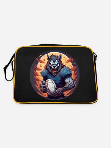 Gruseliges Halloween-partykostüm Werwolf Rugby - Retro Bag - black/gold - Back