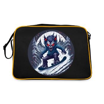 Gruseliges Halloween Party Kostüm Werwolf - Retro Bag - black/gold - Back