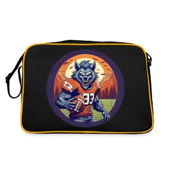 Creepy Halloween Party Costume Werewolf American - Retro Bag - black/gold - Back