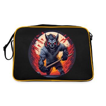 Creepy Halloween Party Costume Werewolf Field - Retro Bag - black/gold - Back