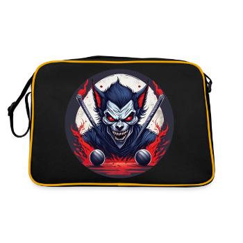 Creepy Halloween Party Costume Werewolf Field - Retro Bag - black/gold - Back