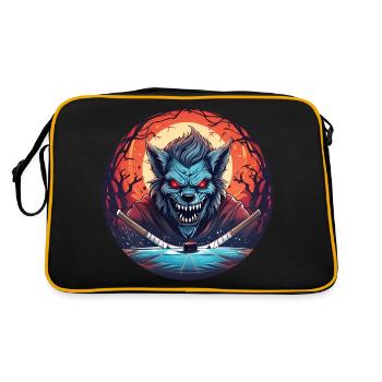 Creepy Halloween Party Costume Werewolf Field - Retro Bag - black/gold - Back