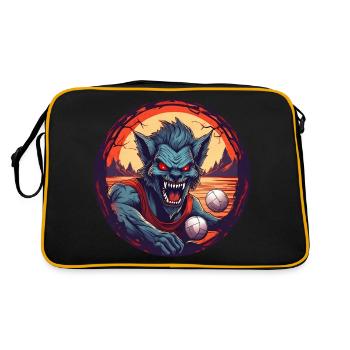 Creepy Halloween Party Costume Werewolf - Retro Bag - black/gold - Back