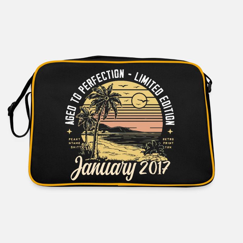 2017 Geburtstag Januar 2017 - Geschenk Januar 2017 Retro Tasche