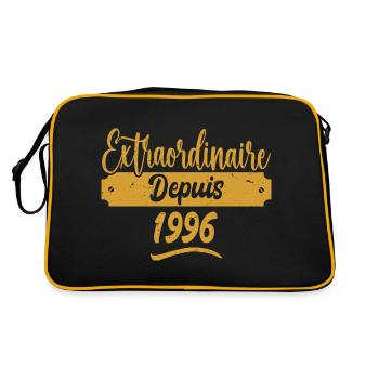 Extraordinaire Depuis 1996 | Cadeau Anniversaire - Sac Retro - noir/or - Dos