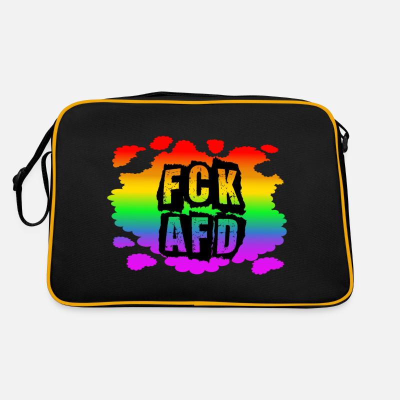Stop AfD against right, democracy, diversity, left Retro Bag