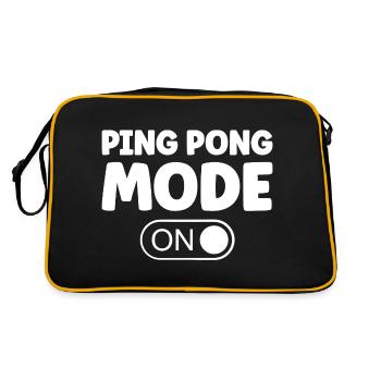 Table Tennis Mode ON Saying Table Tennis Player - Retro Bag - black/gold - Back