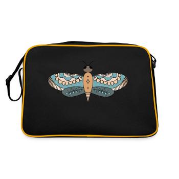 Mandala papillon floral - Sac Retro - noir/or - Dos