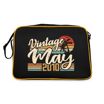 Birthday Vintage May 2010 Born in May 2010 - Retro Bag - black/gold - Back