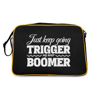 Just Keep Going, Trigger My Inner Boomer - Retro Bag - black/gold - Back