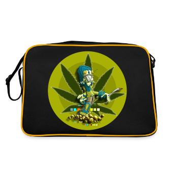 Ganja Smoker - Retro Bag - black/gold - Back