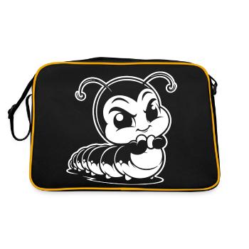 Mignonne petite chenille – design mignon pour les enfants - Sac Retro - noir/or - Dos