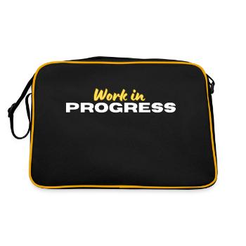 Work in Progress - Retro Tasche - Schwarz/Gold - Hinten