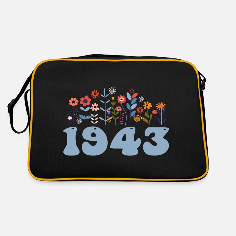 1943 Floral Pattern 1943 Floral Theme Flowers 1943 Retro Bag