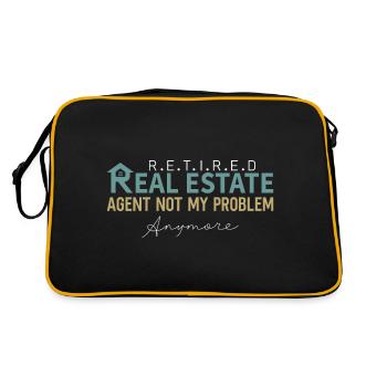 Agent immobilier Courtier Profession Immobilier - Sac Retro - noir/or - Dos