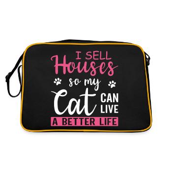 Agent immobilier Courtier Profession Immobilier - Sac Retro - noir/or - Dos